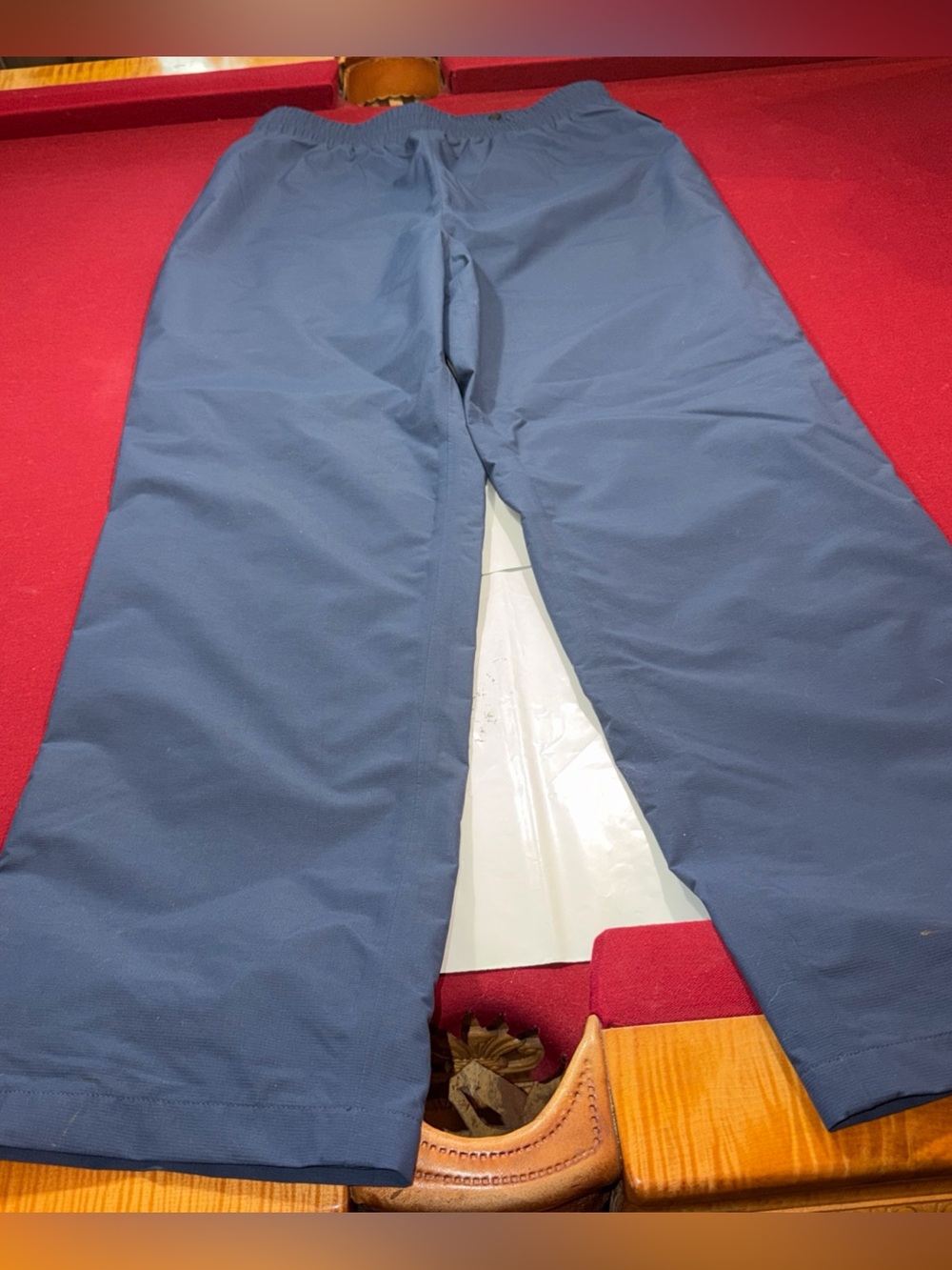 Cabela’s BLUE GORETEX Windbreaker Rain Waterproof Pants Men L Tall Stretch Waist
